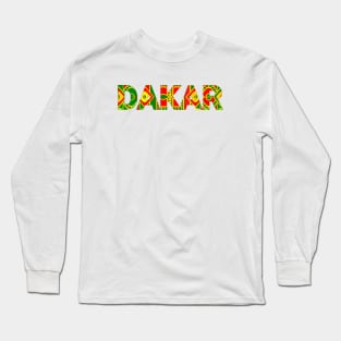 Dakar Senegal Flag Style Long Sleeve T-Shirt
